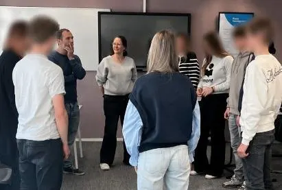 Leerlingen van Luzac Zwolle tijdens de stressopdracht